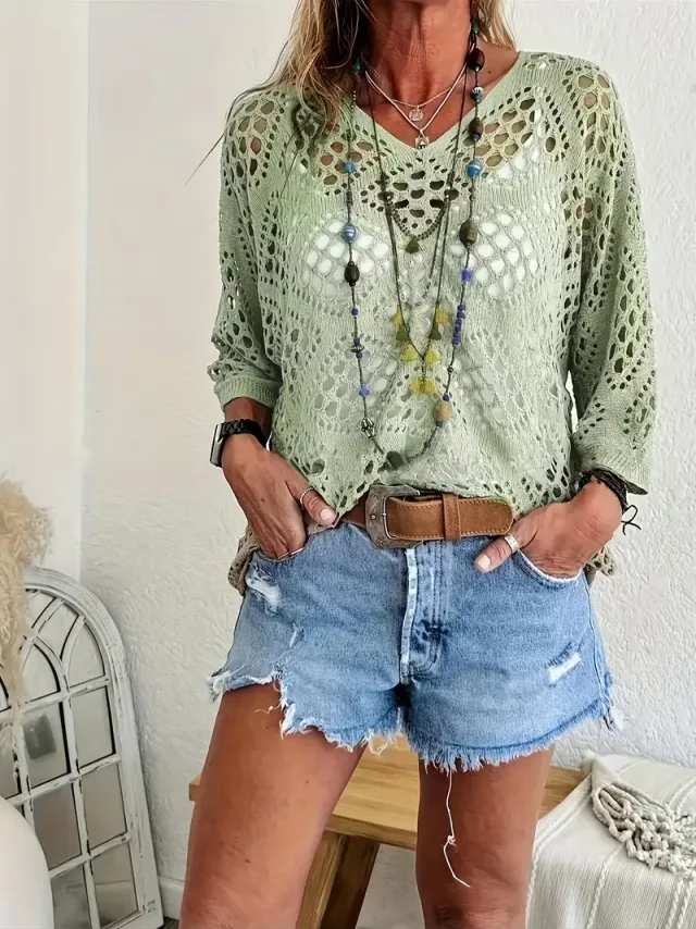 Demoprodukt - Bohemian V-Neck Sweater